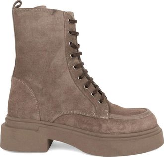 Sergio Moretti Schoenen, Dames, Grijs, 39 EU, Leer, Enkellaarsjes
