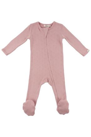 Oh Baby! Hearts Pointelle Footie in Blush at Nordstrom, Size 6M