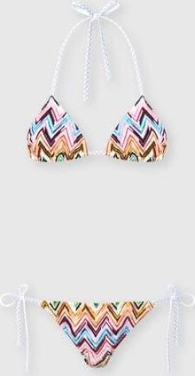 Missoni Stretch Viscose Lace-motif Bikini With Zigzag Pattern in Multicoloured at Nordstrom, Size 42 It