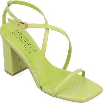 Journee Collection Lenorra Strappy Sandal in Green at Nordstrom Rack, Size 7.5