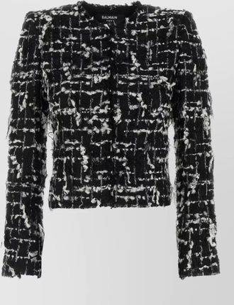 Balmain two-tone tweed blazer