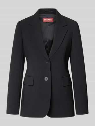 Max Mara Slim Fit Longblazer mit Reverskragen Modell LINZ in Black, Gr&ouml;&szlig;e 34