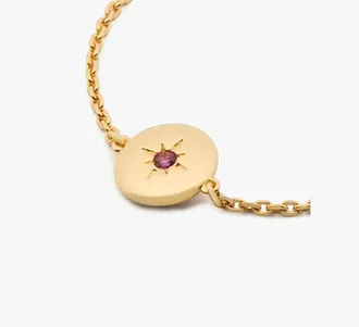Kate Spade New York Womens The Color Spark Collection Pink Peace Medallion Bracelet in Pink