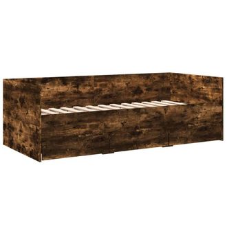 Berkfield Home Versatile Daybed with Drawers without Mattress Smoked Oak 100x200 cm in Brown