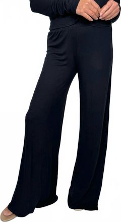 La Made Jonah Wide Leg Pant In Black