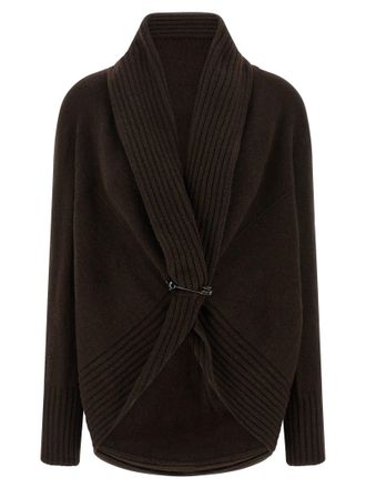 Alberta Ferretti Brooch Cardigan