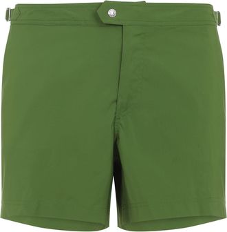 Tom Ford Green Polyester Swim Shorts-Uomo