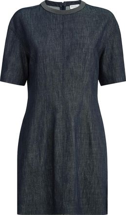Brunello Cucinelli T-shirt dress with monili in Denim at Nordstrom, Size Xx-Large Eu