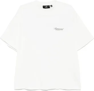 Represent Wit katoenen T-shirt met logo-opdruk - Heren - T-shirts - Wit - 2XL - Katoen - Tops