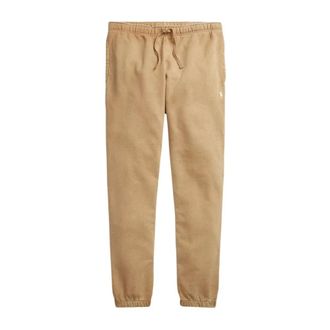 Polo Ralph Lauren Sweatpants, male, Brown, Size: L Pony Loup-Back Cotton Joggers
