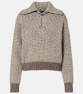Polo Ralph Lauren Striped cotton and wool-blend polo sweater