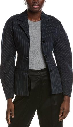 Ganni Stretch Stripe Fitted Blazer