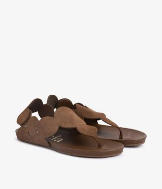 Pedro Garcia Flat anatomical sandal in brown suede| Jamee | Spring Summer 26 | PEDRO GARCIA