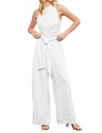 Mustard Seed Italian Dinner Date Jumpsuit In White