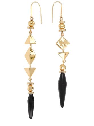 Isabel Marant Golden Black Dangler Earrings