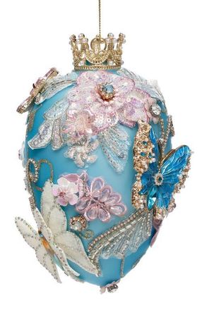 Mark Roberts Faberge Jewel Egg Ornament, Blue in Sky Blue at Nordstrom