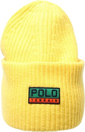Polo Ralph Lauren Terrain Knit Cuffed Beanie Hat in Yellow Men Cap - OS