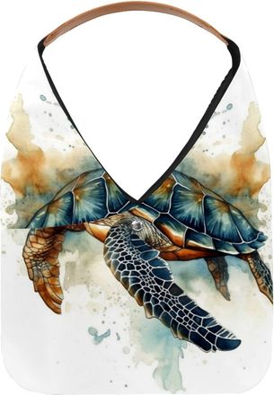 Generic Sea Turtle Reusable Lightweight Grocery Bags - Foldable Into Compact Pouch, Washable & Sturdy, Multipurpose for Shopping and Travel