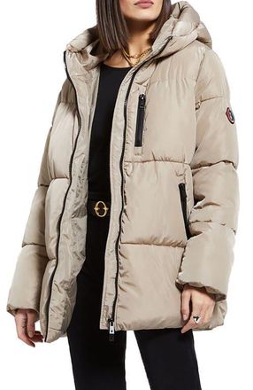 ottod'Ame Quilted Puffer Short Jacket in Stone at Nordstrom, Size Large It