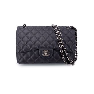 Chanel Womens Leather Shoulder Bag Timeless/Classique - Brown - One Size