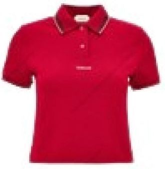 Versace Geborduurde Medusa Polo - Dames - Polos - Rood - M - Katoen - Tops
