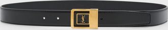 Saint Laurent YSL Buckle Leather Belt