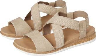 Skechers Womens Desert Kiss Low Sandal, Taupe, 7.5
