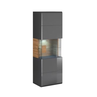 Petits Meubles Vitrina de pared 1 puerta con led tableros de aglomerado laminados