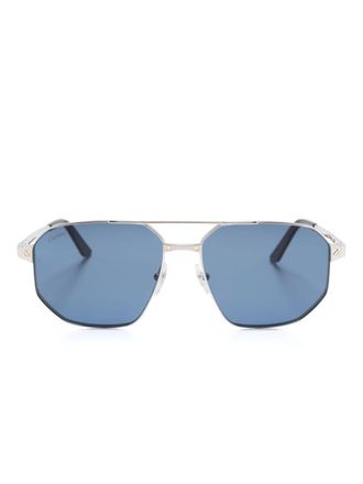 Cartier Santos de Cartier geometric-shape sunglasses - Silver