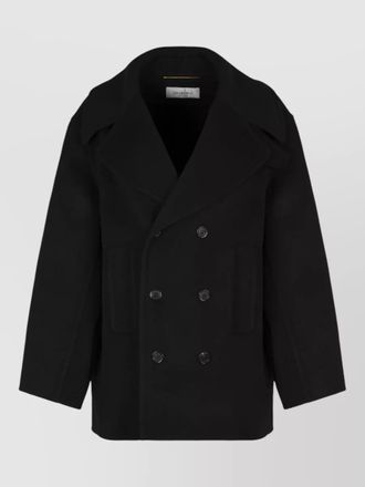 Saint Laurent virgin wool double-breasted peacoat
