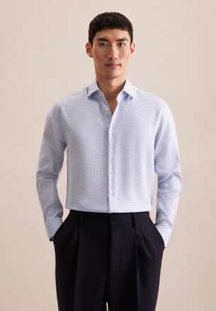 Seidensticker Businesshemd SEIDENSTICKER Regular, Herren, Gr. L41, normale &Auml;rmell&auml;ngen, gr&uuml;n (sage gr&uuml;n), 100% Baumwolle, Strukturmuster, regular fit, 2-Knopf-Mansc