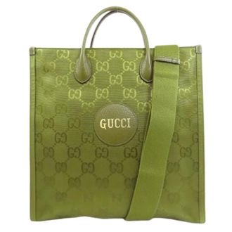 Gucci Pre-owned Tote Bags, female, Green, Size: ONE SIZE Pre-owned Nylon Tote Bag