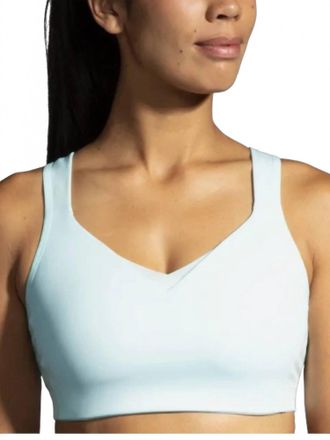 Brooks Drive Convertible Run Bra In Ice Blue/vivid Teal