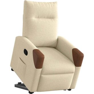 vidaXL Vidaxl - Sill&oacute;n Reclinable Elevable De Tela Color Crema