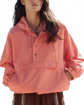 The Great. Dover Popover Hoodie In Guava