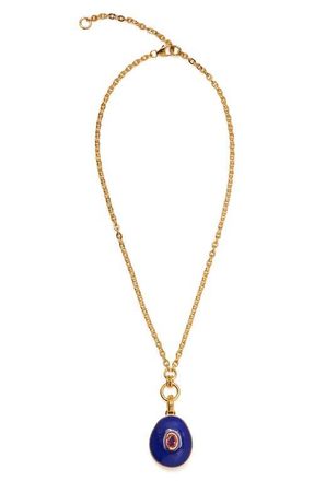 Lizzie Fortunato Glass Drift Pendant Necklace in Blue at Nordstrom