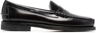 Sebago Schoenen, Heren, Bruin, 43 1/2 EU, Leer, Leren mocassins met amandelvormige neus