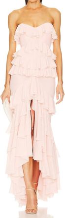 Michael Costello Oleksandra Gown In Blush Nude