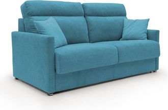 Divani.Store Divani.store - Margot Sof&aacute; Cama Convertible En Tela Suave Impermeable 196 Cm (mat. 160x197) Azul Claro