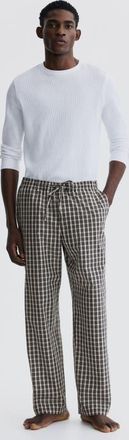 H&M Relaxed Fit Poplin Trousers in Gray/checked at Nordstrom, Size Xx-Large