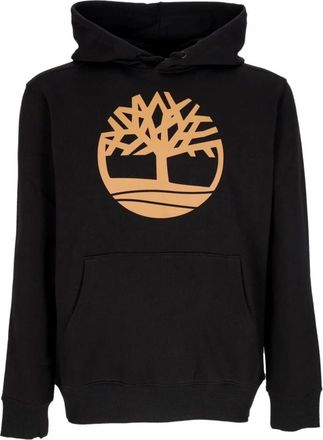 Timberland Tree Logo Hoodie Zwart Tarwe - Heren - Hoodies - Zwart - S - Katoen - Hoodies & sweatvesten