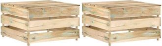vidaXL vidaXL Tavoli da Giardino su Pallet 2 pz in Pino Impregnato