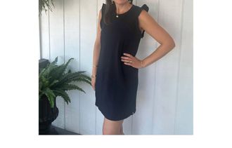 Sundry Womens Flutter Sleeve Jersey Dress In Navy