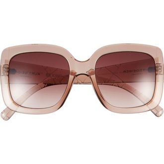 Kurt Geiger 53mm Square Sunglasses in Crystal Beige at Nordstrom Rack