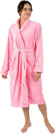 Leveret Womens Fleece Robe in Light Pink at Nordstrom, Size X-Large