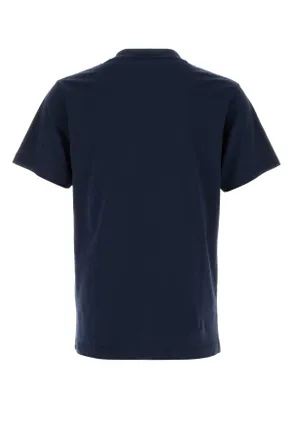 Sporty & Rich Mens Navy Blue Cotton T-Shirt Darknavy Exterior