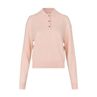 Second Female Longo Knit LS Collar - Dames - Tops - Roze - Maat: L Wol