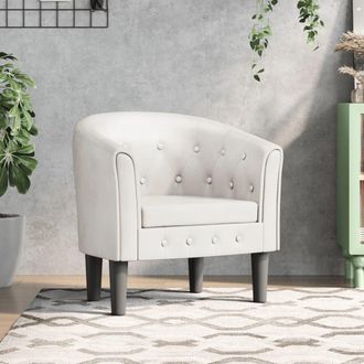 vidaXL Sill&oacute;n Cuero Sint&eacute;tico Blanco Vidaxl
