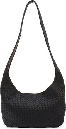 Bottega Veneta Archive Intrecciato Leather Hobo Bag in 8803 Black-Silver at Nordstrom