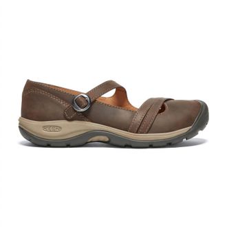 Keen Womens Presidio Ii Cross Strap Slip On In Dark Earth/cornstalk